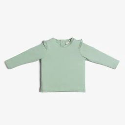 Ed-A-Mamma Girls Off White Corduroy Self Design Casual Dress with T-Shirt-picture-7