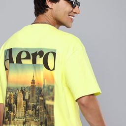 Aeropostale Brand Logo Printed Drop-Shoulder Sleeves Relaxed Fit Pure Cotton T-shirt-image-97