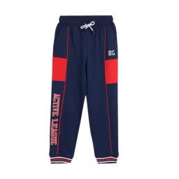Blue Giraffe Kids Navy & Red Graphic Print Joggers-image-71