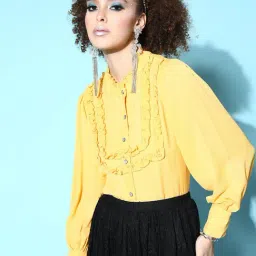 Melon by PlusS Yellow Regular Fit Shirt-image-78