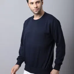 Vimal Jonney Navy Regular Fit Sweatshirt-picture-5