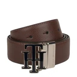 Tommy Hilfiger Brown Leather Reversible Belt for Men-image-42