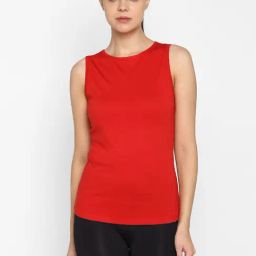 Appulse Red Cotton Slim Fit T-Shirt-image-95