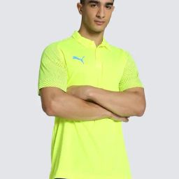 Puma Teamsport Yellow Regular Fit Printed Sports Polo-picture-22