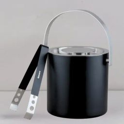 BlackCarrot Stainless Steel Black Ice Bucket and Ice Tong Set - of 2-image-31