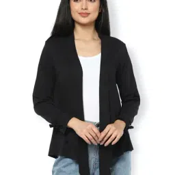 Van Heusen Black Cotton Regular Fit Jacket-image-53