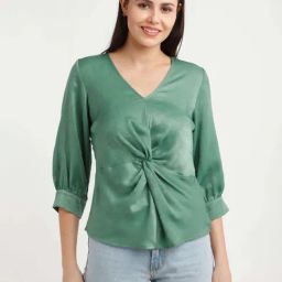 Zink London Green Regular Fit Top-image-86