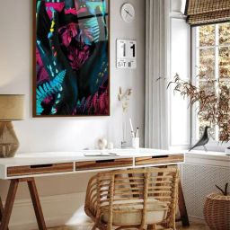 The Art House Abstract Multicolor Canvas Painting-image-91