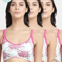 Inner Sense White & Pink Printed Full Coverage Maternity Bra - Pack of 3-picture-11