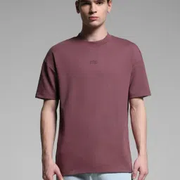 Jack & Jones Purple Cotton Loose Fit T-Shirt-picture-19
