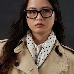 Shisen Fox Grey Rectangular Unisex Eye Frame image 5