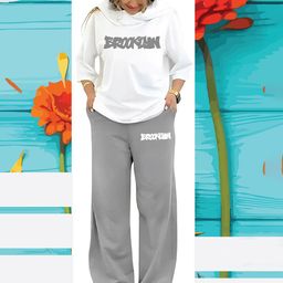 My Swag Printed Round Neck Pure Cotton Loose Fit T-Shirt With Trousers-image-100