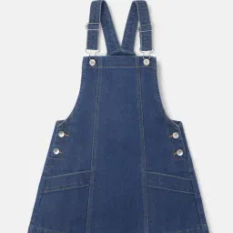 United Colors of Benetton Kids Blue Solid Dungaree-picture-38