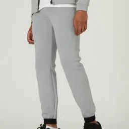 Domyos by Decathlon Zinc Grey Slim Fit Colour Block Sports Joggers-image-45