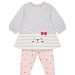 Mothercare Kids Multicolor Printed Full Sleeves Dress with Attached Leggings-image-59