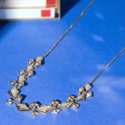 Mia by Tanishq Mia by Tanishq Disco Beat Gold & Diamond Necklace-image-14