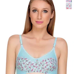 Liigne Pack Of 3 Printed Non Wired Lightly Padded Everyday Bra With All Day Comfort-47