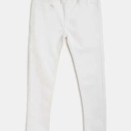 Tales & Stories Kids White Cotton Slim Fit Jeggings-image-91