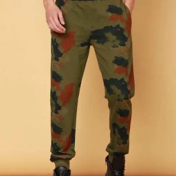 Wrangler Olive Regular Fit Printed Joggers-picture-37