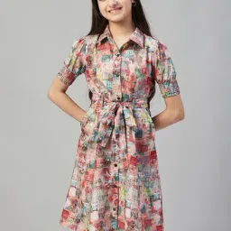 StyloBug Girls Multicolor Regular Fit Dress-picture-20