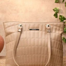 Rocia Beige Quilted Shoulder Handbag-34