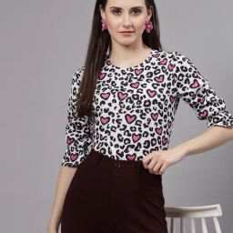 Style Quotient Pink & Black Printed Top-picture-28