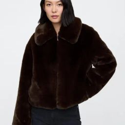 GAP Brown Relaxed Fit Solid Jacket-image-10