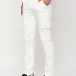 Pepe Jeans White Straight Fit Cargo Jeans-image-35