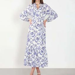 Vero Moda Powder Blue Printed Casual Dress-image-36
