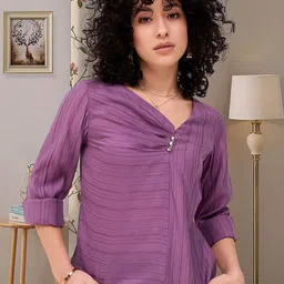 DressBerry Roll-Up Sleeves Top-image-28