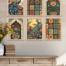 Kotart Brown & Green 6 and more Piece Wood Floral and Botanical Wall Paintings-image-83