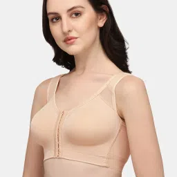 Soie Black & Beige Full Coverage Non-Wired Front Open Bra - Pack of 2 image 3