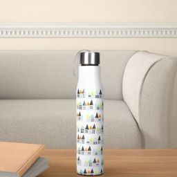 Living Scapes by Pantaloons White Steel Water Bottles (0.75 L)-37