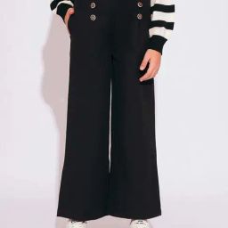 VERO MODA GIRL Kids Jet Black Solid Pants-image-44