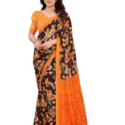 Moda Rapido Floral Printed Beads and Stones Saree-image-69