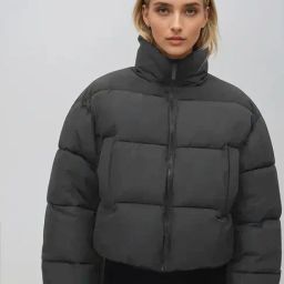 Kotty Black Nylon Regular Fit Casual Jackets-picture-18