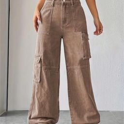 Glossia Nova Women Comfort Wide Leg High-Rise Light Fade Acid Wash Stretchable Jeans-image-61