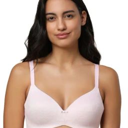 Triumph Light Pink Floral Full Coverage T-Shirt Bra-picture-30