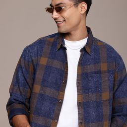 WROGN Checked Faded Opaque Casual Shirt-picture-41