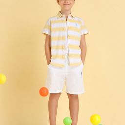 U.S. Polo Assn. Kids Boys Classic Horizontal Stripes Opaque Striped Casual Shirt-picture-5