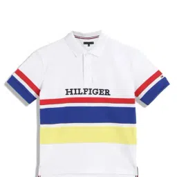 Tommy Hilfiger Boys White Solid Archive Fit Polo T-Shirt-image-73