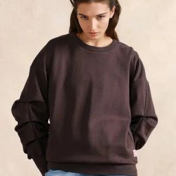 RAREISM Brown Cotton Blend Solid Long Sleeves Sweatshirt-image-30