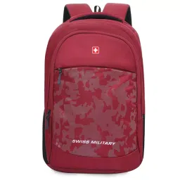 SWISS MILITARY Derby 35 L Maroon Polyester Laptop Bagpack, DERBY_LBP122_MAR_35LTR-image-3