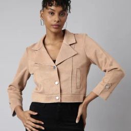 SHOWOFF Beige Regular Fit Tailored Jacket-image-28
