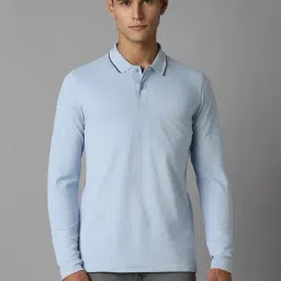 Louis Philippe Blue Regular Fit Polo T-Shirt-picture-49