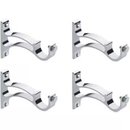 ALONE LOCKS Aluminium Curtain Rod Support for Door Windows Bracket Holder for 1 inch Rod (Pack of 4)-picture-22