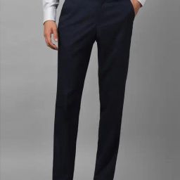 Louis Philippe Navy Slim Fit Printed Trousers-picture-43