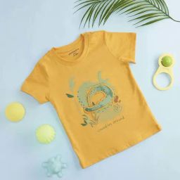 Pantaloons Baby Yellow Cotton Printed T-Shirt-image-97