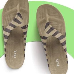 Doubleu Men's Khaki Flip Flops-image-88
