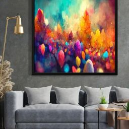 999Store Printed Multicolor Canvas Wall Art-8